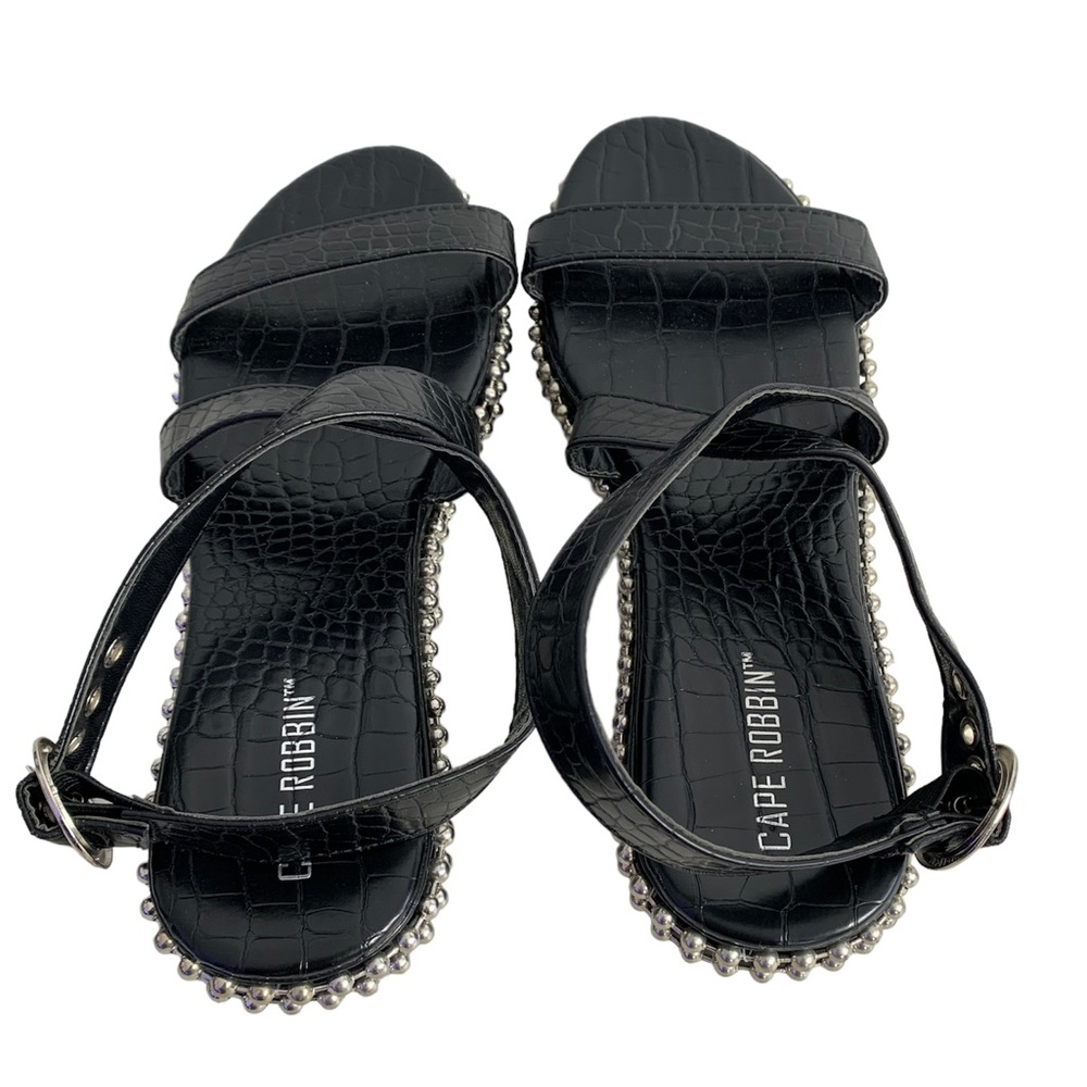 Cape Robbin Maxine Beaded Trim Ankle Strappy Sandals Ladies Sz 10M